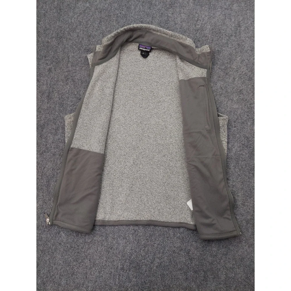 Patagonia Better Sweater Vest Mens XL Full Zip Tech Pockets Heathered Gray Mock - Picture 5 of 10